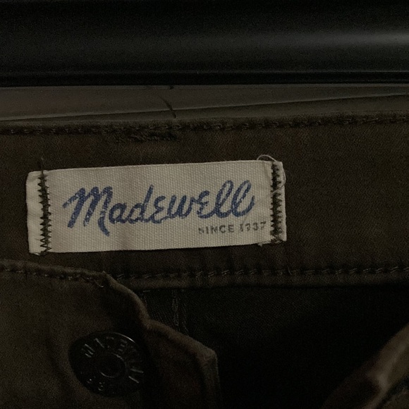 EUC Madewell Army green low rise skinny jeans size 24 - Picture 2 of 5